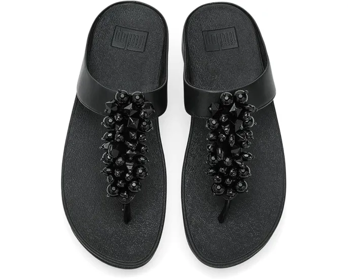 Сандалии FitFlop Fino с ремешком между пальцев и кластером бусин
