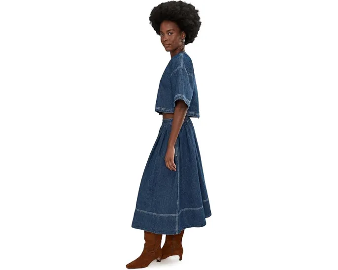 Джинсовый комплект Free People Westley с плиссированной юбкой