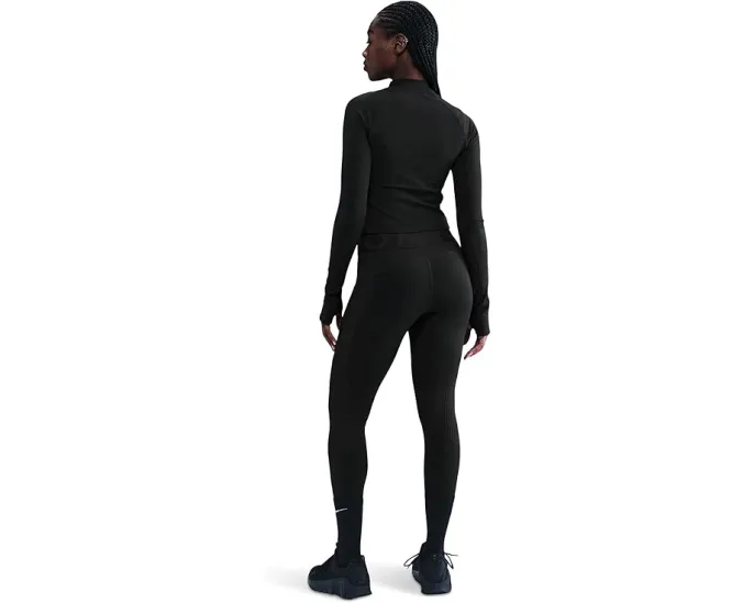 Высокие леггинсы Nike Pro Dri-FIT Warm Sculpt с сетчатым принтом