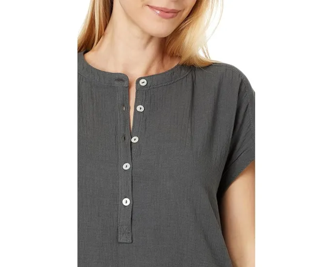 Faherty топ Dream Cotton Gauze Desmond с цветочным принтом и застежкой на пуговицы