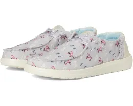 Детские слипоны Hey Dude Kids Wendy Unicorn Sparkle с текстильным верхом и блестками