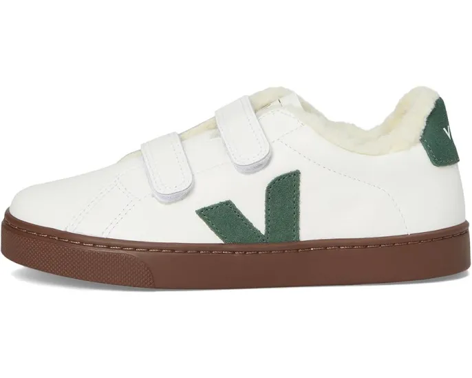 Детские кроссовки VEJA Small Esplar с кожаным верхом и застежкой на липучке