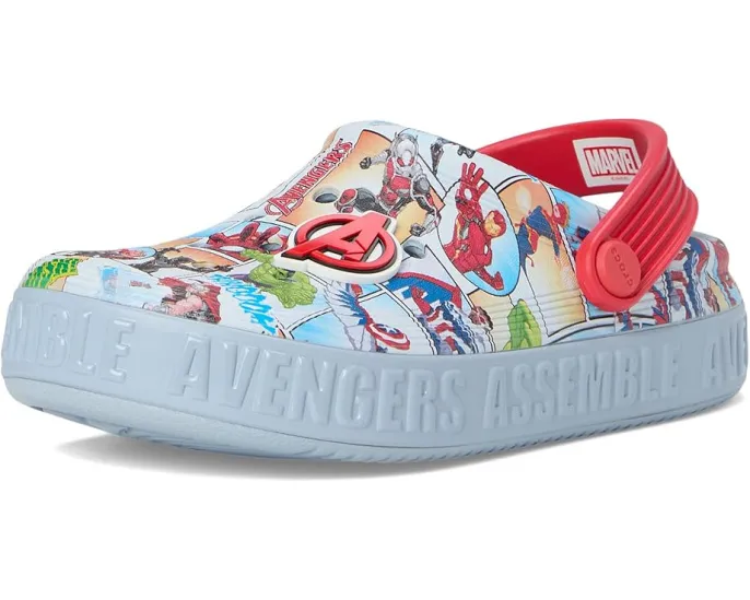 Детские сабо Crocs Avengers Off Court с принтом и задним ремешком