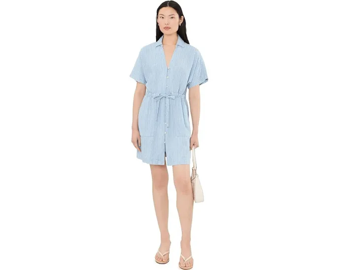Платье Tried & True Chambray Oakley от Faherty с принтом в полоску