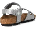 Сандалии Birkenstock Kids Rio Hook and Loop с блестками и регулируемыми ремешками