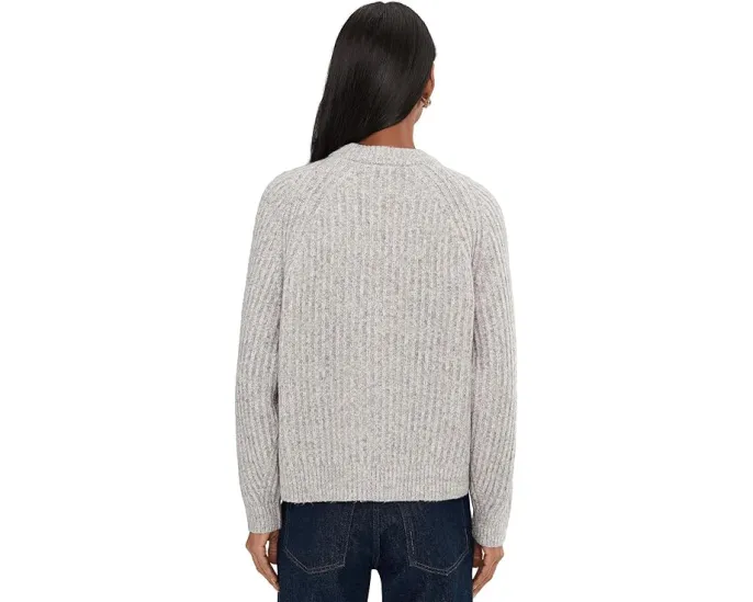 Уютный свитер Madewell Stevie с воротником-гольф из меланжевой хлопковой пряжи