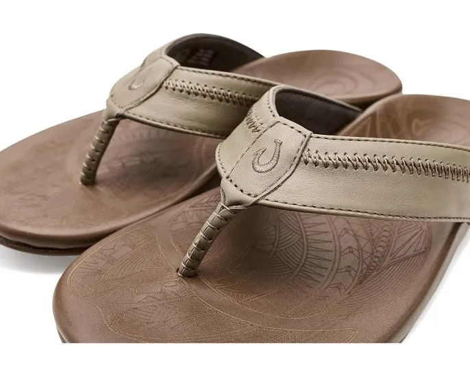 Сандалии OluKai Hiapo с ремнями из премиальной кожи и анатомической стелькой