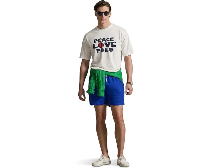 Футболка с принтом Peace Love Polo классического кроя Polo Ralph Lauren
