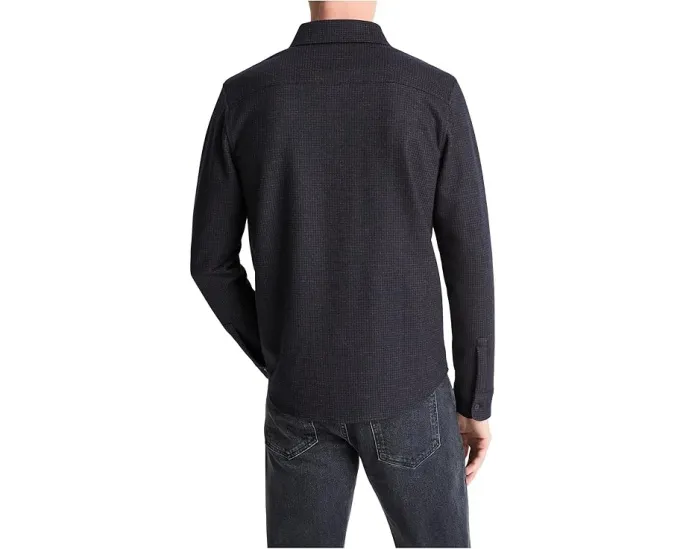 Рубашка Vince с длинным рукавом из шерсти в клетку