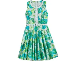 Платье Lilly Pulitzer Kids Idala с расклешенной юбкой и кружевной отделкой для девочек