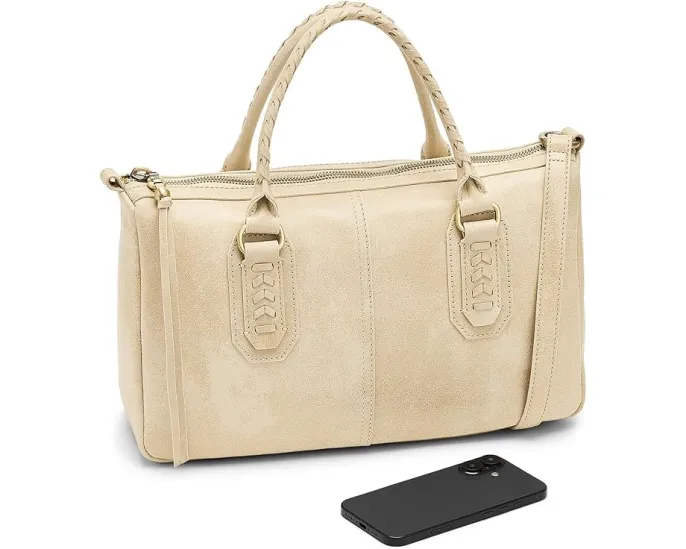 Сумка-сатчел HOBO Expedition с плетеными кожаными деталями