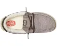 Детские лоферы Hey Dude Kids Wally Heathered Cozy с утепленным верхом и стелькой ЭВА