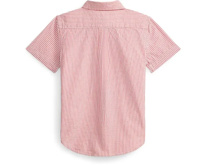 Polo Ralph Lauren Kids Полосатая рубашка из хлопкового пике для малышей и детей