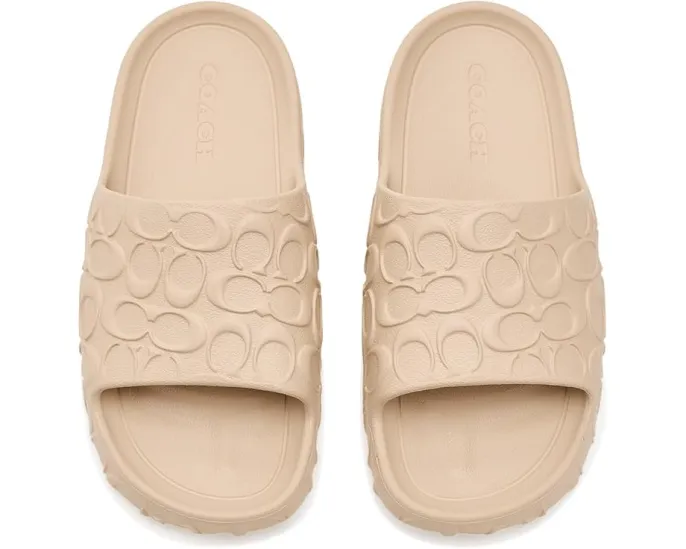 Сланцы COACH Bay из EVA с широким ремешком и круглым носком