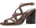 Туфли Park Block 85 на устойчивом каблуке Stuart Weitzman ярко-синие и натуральные