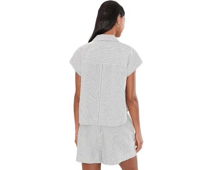 Рубашка Madewell Mindy с капюшоном и полосками