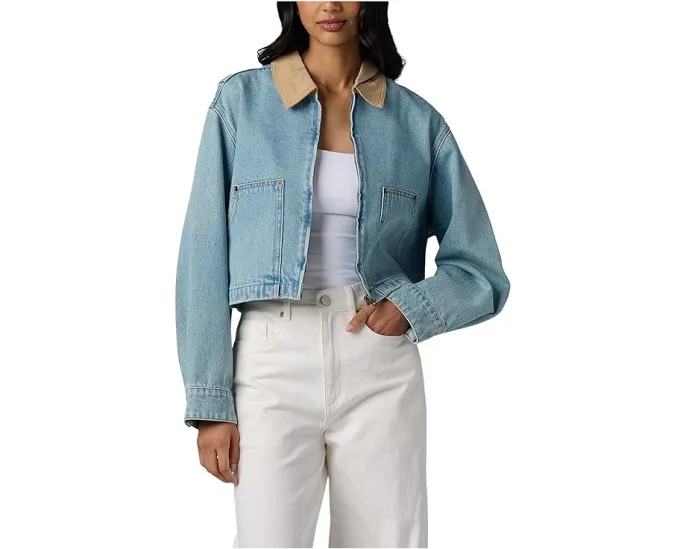 Короткая джинсовая куртка Blank NYC Coffee Run в синем цвете