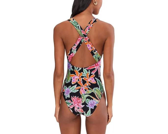 Цельный купальник Hothouse Flowers с перекрестными бретелями от Seafolly
