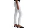 Джинсы Mari Mid-Rise Slim Straight из мягкого стрейч-денима белого цвета AG Jeans