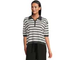 Свитер Lilla P с пониженной линией плеча и воротником-поло