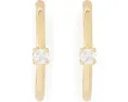 Серьги-кольца Kate Spade New York Bold Small Hoops с цирконием и жемчугом