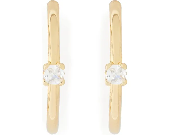 Серьги-кольца Kate Spade New York Bold Small Hoops с цирконием и жемчугом
