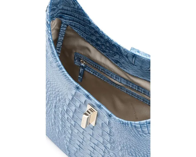 Сумка через плечо Fallon в стиле хобо с застежкой поворотным замком Brahmin