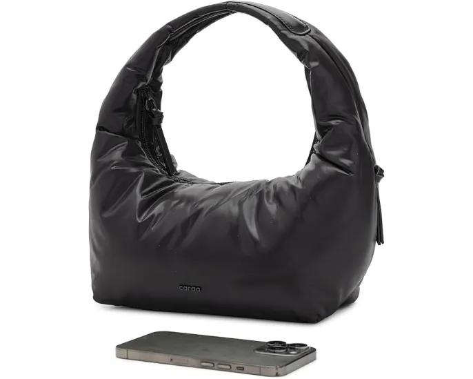 Сумка Caraa Bindle из переработанного нейлона с кожаными вставками