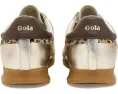 Кроссовки Gola Torpedo Glimmer Safari с леопардовым принтом и золотистым верхом