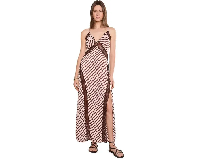 Макси комбинация Free People Some Kind Of Love Maxi Slip с кружевной спинкой