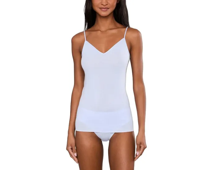 Бесшовный топ на бретелях Cotton Seamless от Hanro с V-образным вырезом