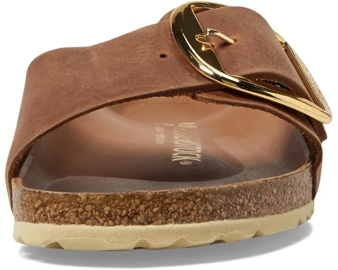 Сандалии Birkenstock Madrid Big Buckle из промасленной кожи с пробковой стелькой
