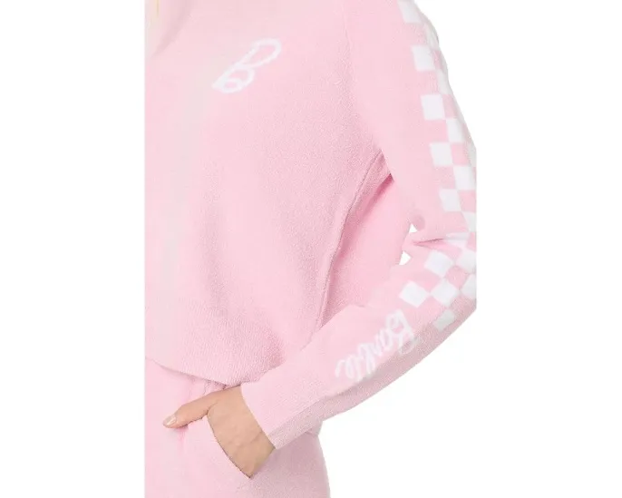 Толстовка Barefoot Dreams CozyChic Ultra Lite с клетчатым узором Barbie
