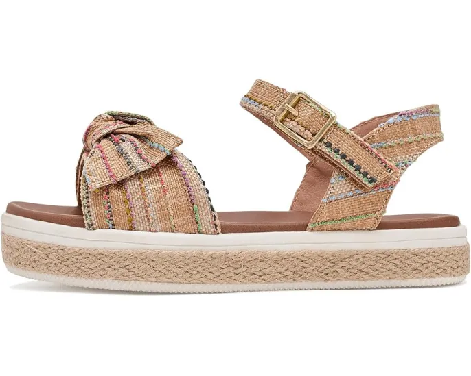 Детские сандалии Mia Kids Sitkha на танкетке из льна с бантом