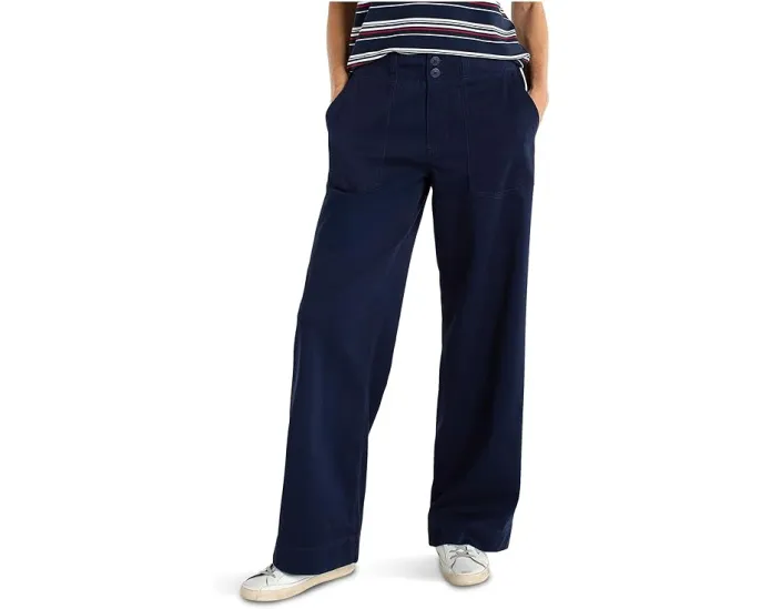 Брюки Liverpool Los Angeles Utility Wide Leg из мягкого твила с накладными карманами