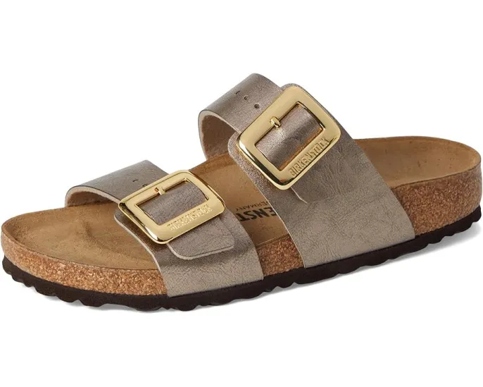 Сандалии Sydney Luxe Buckle от Birkenstock с мерцающим верхом и пробковой стелькой