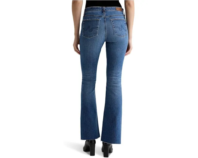 Джинсы AG Jeans Farrah Mid Rise Bootcut из хлопка с эластаном