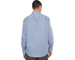 Рубашка Johnston & Murphy Logan Printed Cotton с длинным рукавом и скрытыми пуговицами на воротнике