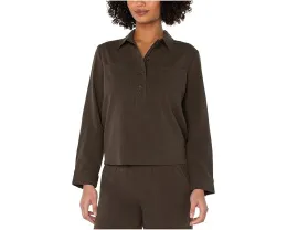 Блуза Liverpool Los Angeles с длинным рукавом и резинкой на талии