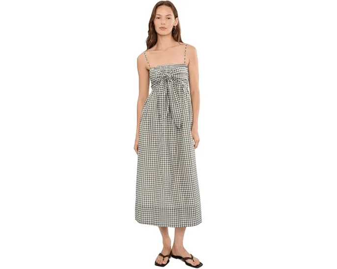 Платье-комбинация Vince Tie Smocked Cami Dress на бретелях