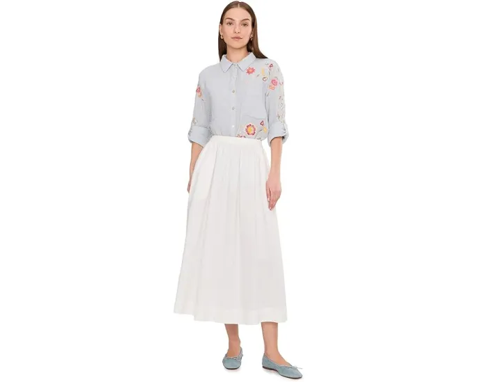 Рубашка Isla с вышивкой из двойного муслина от Karyn Seo