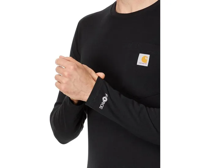 Футболка Carhartt Force Relaxed Fit Midweight с длинным рукавом и карманом