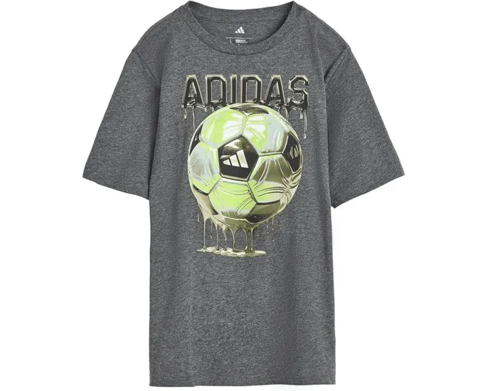 Футболка adidas Kids Soccer Drip Heather из мягкой смесовой ткани
