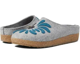 Haflinger Blooming домашние тапочки с аппликацией и плоской подошвой