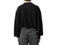 Свитшот AllSaints Biggy Aster оверсайз с принтом и воротником стойкой