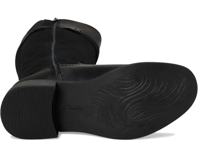 Ботинки до колена Clarks Maye Carly с молнией сбоку и деталью на пряжке