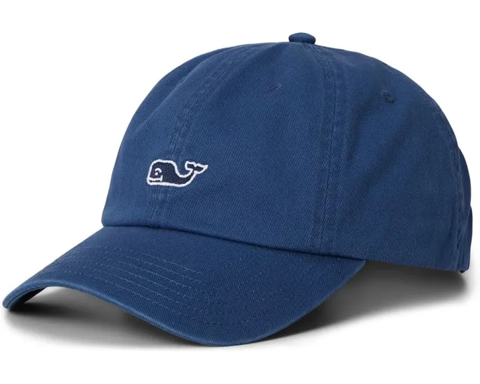 Бейсболка Vineyard Vines Classic с кожаным ремешком и китом