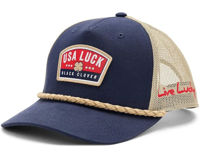 Регулируемая кепка Usa Lucky Rope с сеткой и вышитым клевером