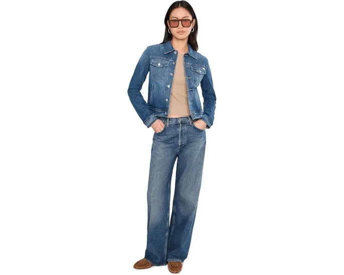 Кроп-футболка AG Jeans Sadie Crew Neck с винтажным кроем 90-х