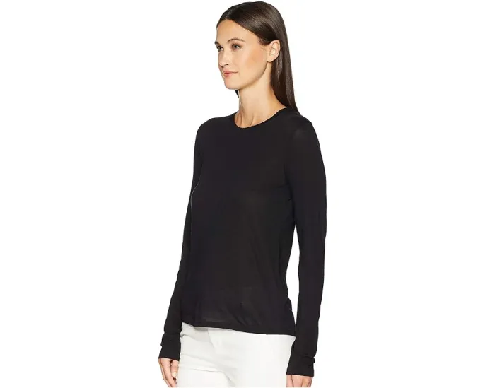 Футболка Essential Long Sleeve Jersey Crews от Vince с длинным рукавом